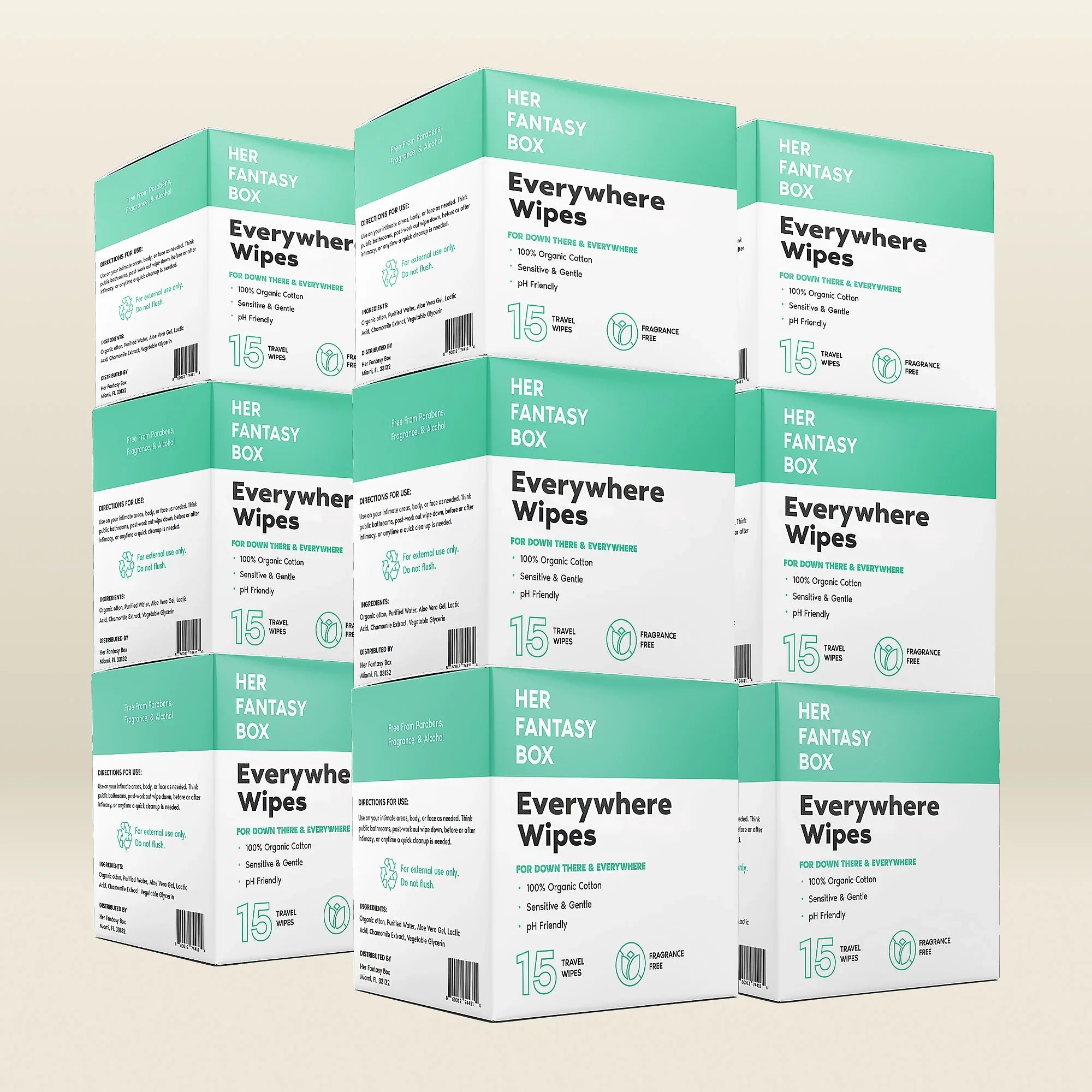 Everywhere Wipes Travel Size - 180 Wipes, 12 Pack