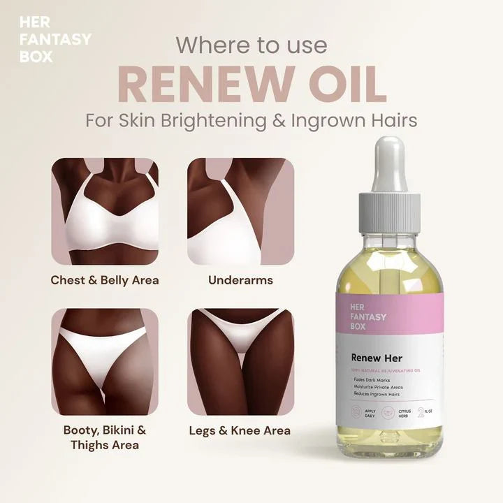 Her Fantasy Box Renew Her Booty & Kitty Oil - 3 pk