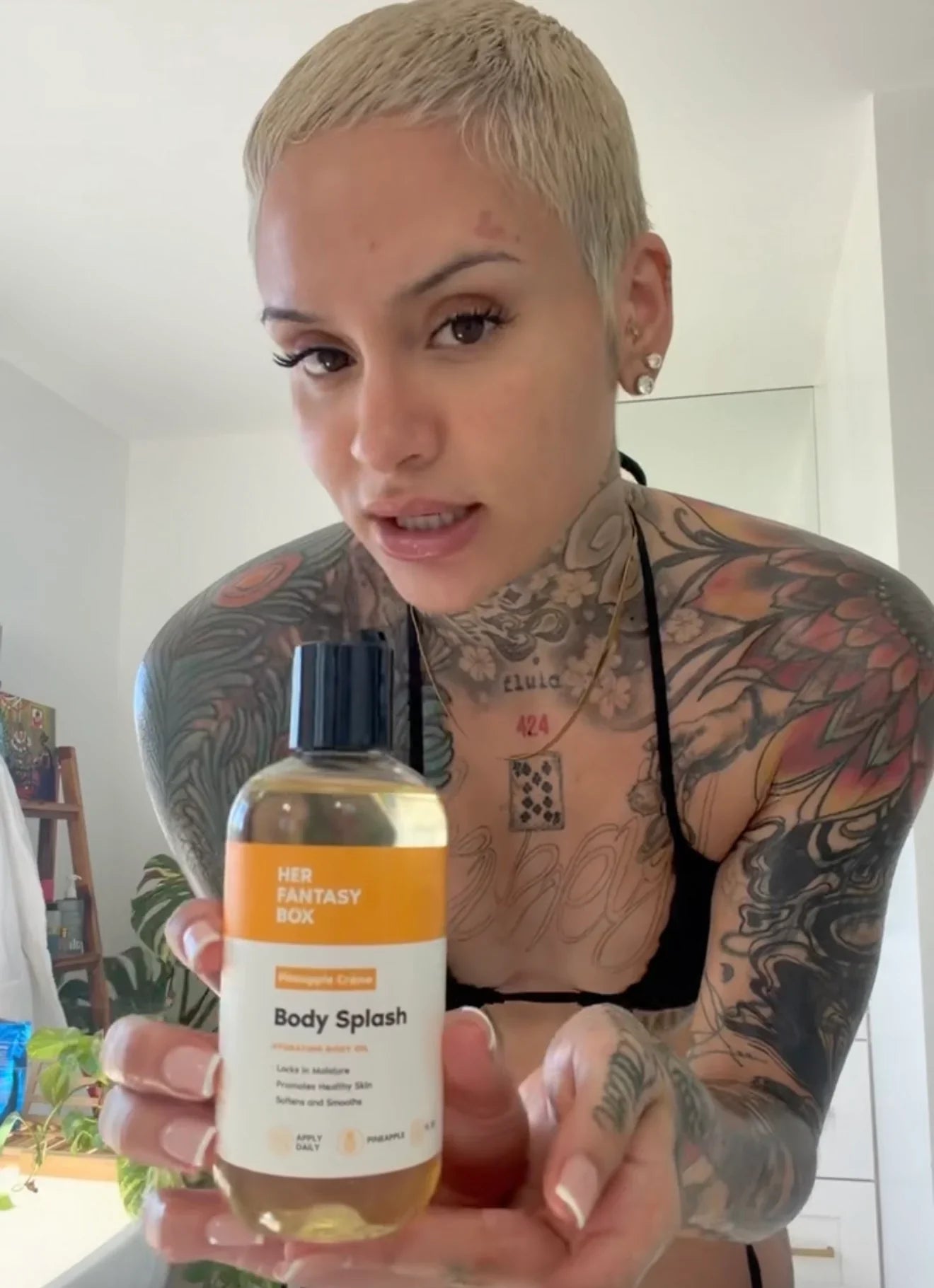 Body Splash - Skin Smoothing Body Oil  (Pineapple Creme)