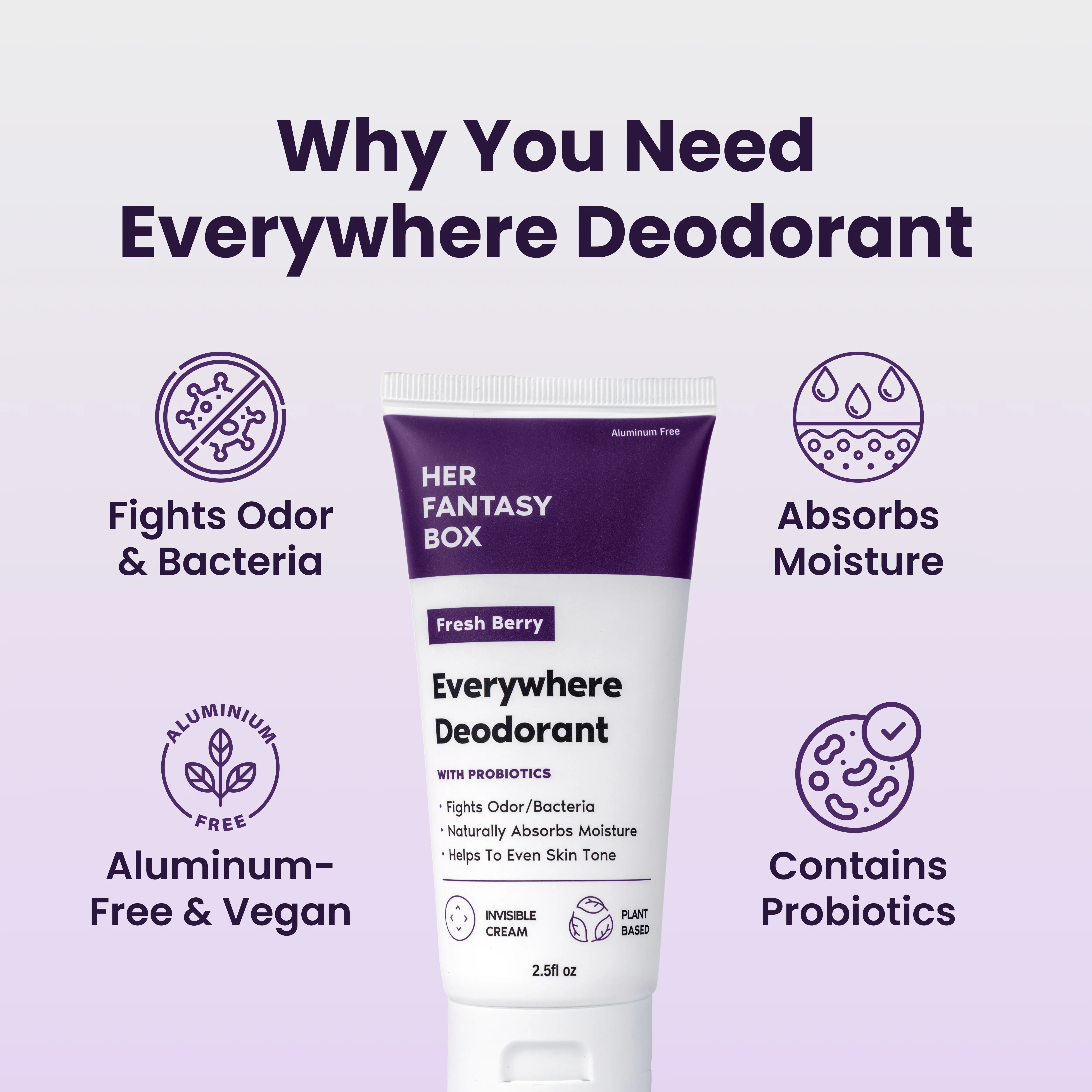 Everywhere Deodorant (Berry) - Long Lasting Odor Block