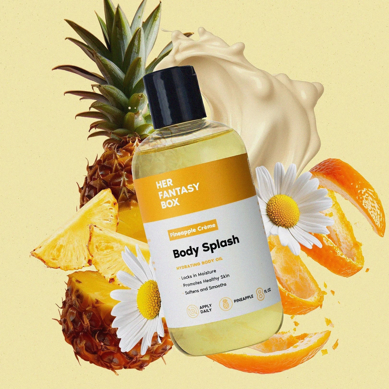 Body Splash - Skin Smoothing Body Oil  (Pineapple Creme)